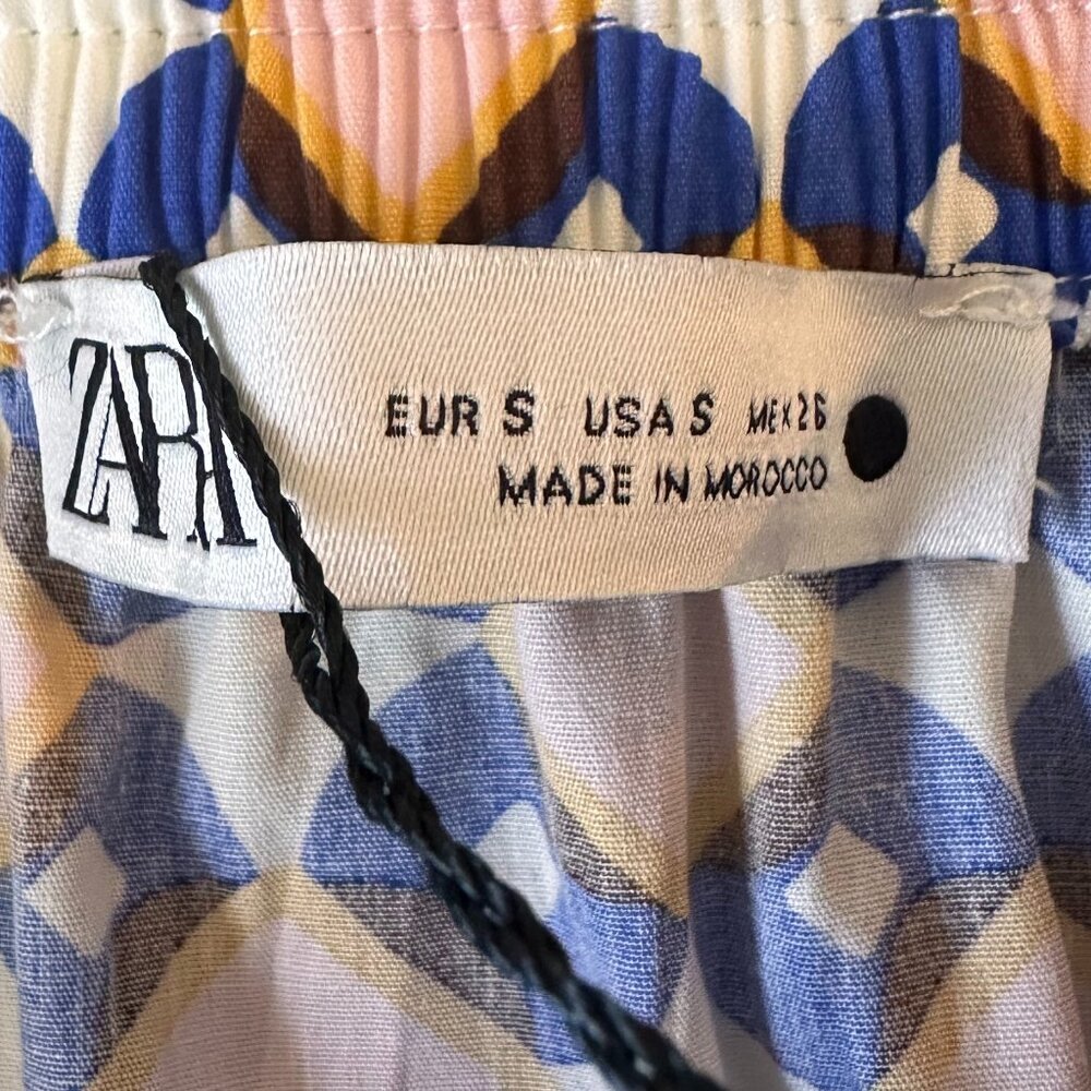 Zara Geometric Print Raffle Maxi Skirt - Picture 3 of 4